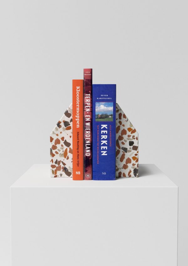 STEUNTJES | boekensteun | Diggels | Metselgranuaalt | wit